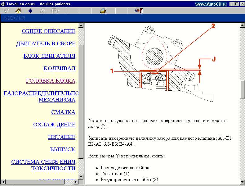 PEUGEOT описание технологии ремонта